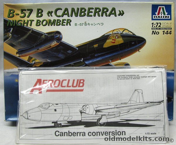 Italeri 1/72 B-57B Canberra Night Bomber - With Aeroclub Canberra T4/B6 Conversion, 144 plastic model kit